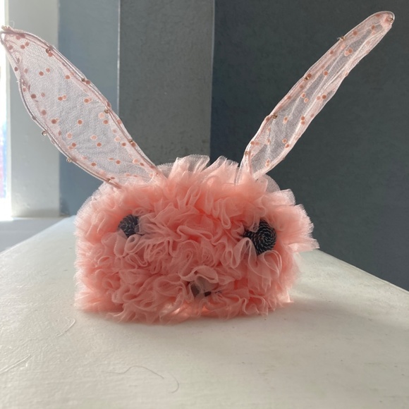 Pink Bunny Rabbit Ears Headpiece Headband Lace Beads Chiffon Ruffle main image 5